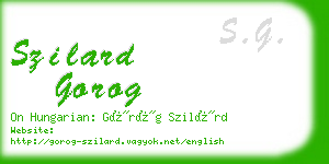 szilard gorog business card